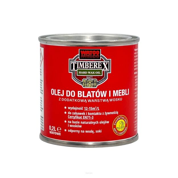 TIMBEREX - Olej do mebli, blatów i powłok drewnianych