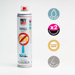 Farba do ścian w sprayu Pintyplus Tech Wall  RAL 9016, matowa, 600 ml - 2