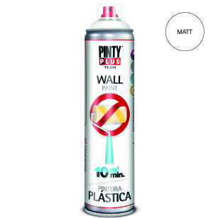 Farba do ścian w sprayu Pintyplus Tech Wall  RAL 9016, matowa, 600 ml