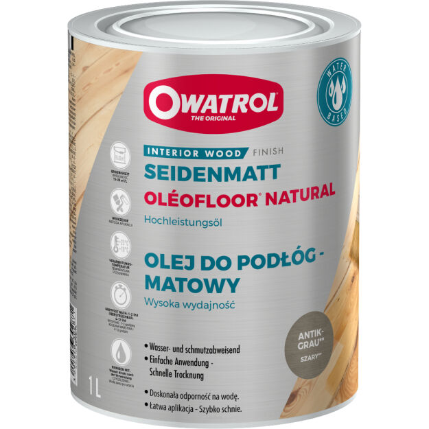 Oleofloor Natural - wodny olej do drewna na podłogi