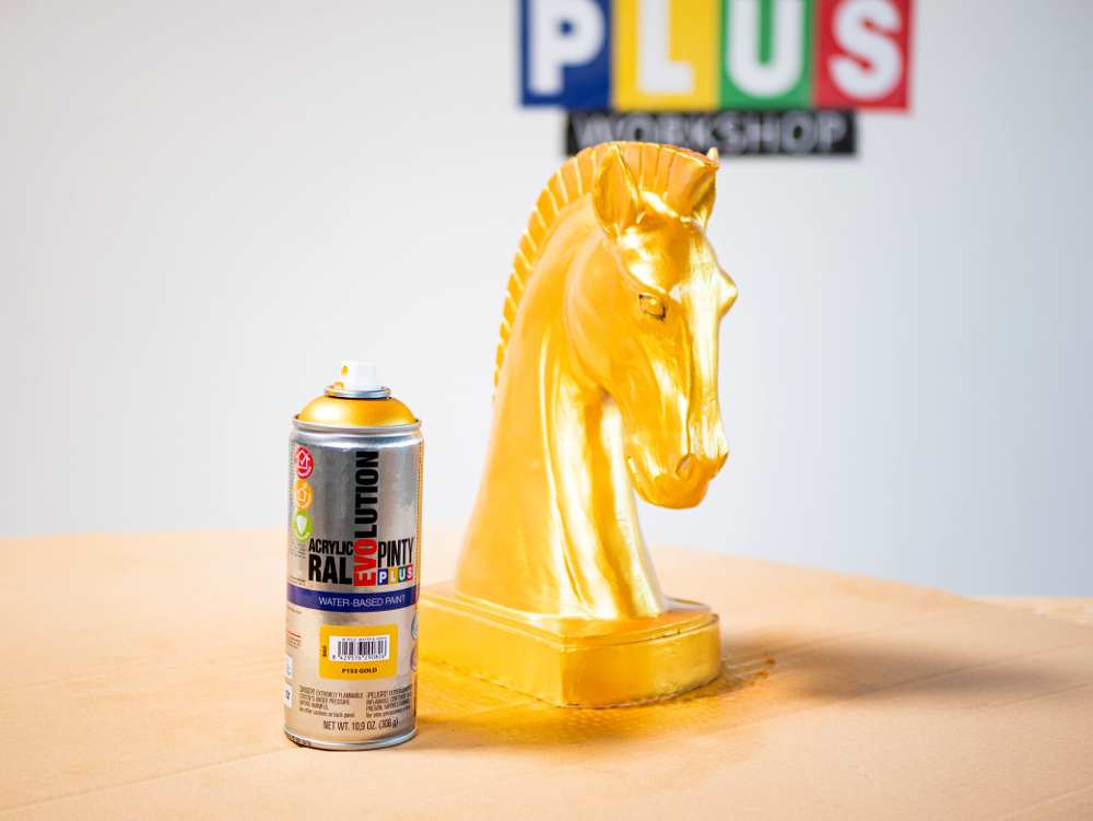 PintyPlus Evolution kolor metaliczny złoty podczas aplikacji PintyPlus Evolution kolor metaliczny złoty podczas aplikacji