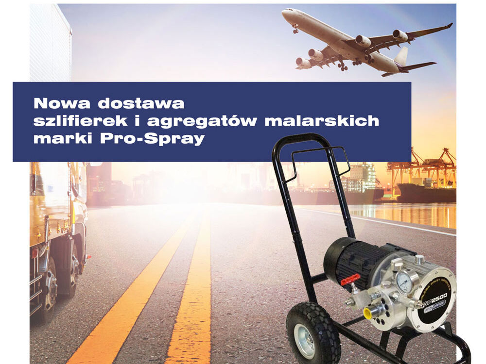 Dostawa maszyn Pro-Spray. Sprawdź niezawodne agregaty malarskie i szlifierki do gipsów!