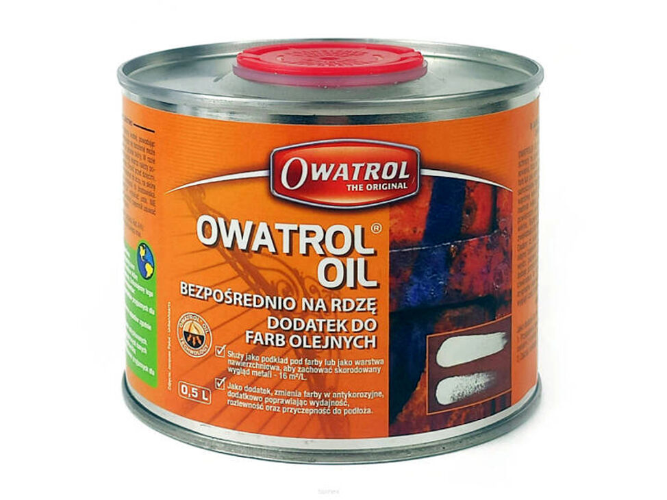 Rustol Owatrol Oil. Bezwzględny dla rdzy. Podkład, lakier i dodatek antykorozyjny do farb.