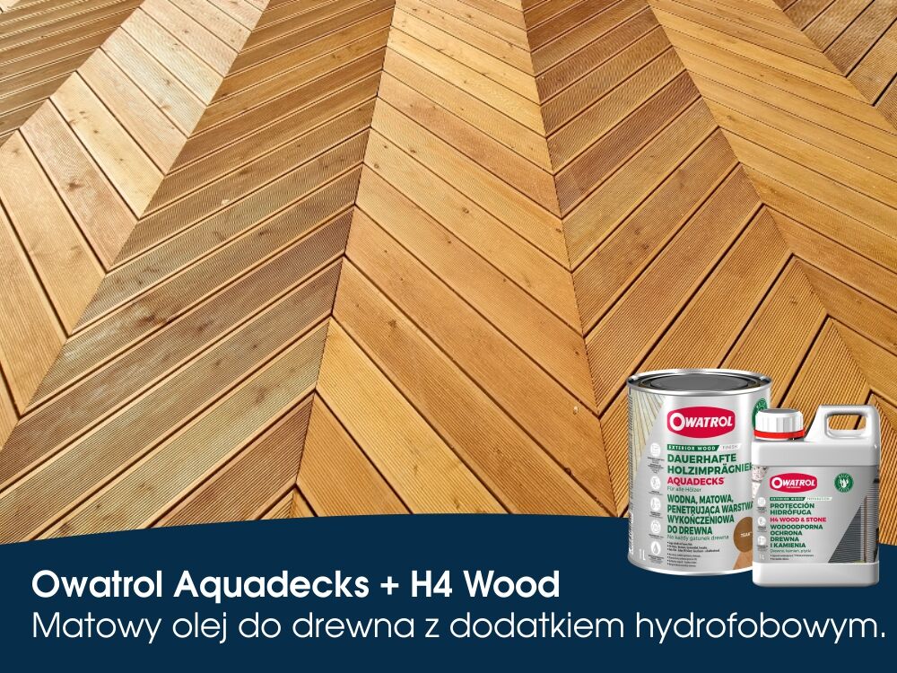 Owatrol Aquadecks i H4 Wood&Stone. Olejowanie tarasu. Zabezpieczamy Modrzew syberyjski.