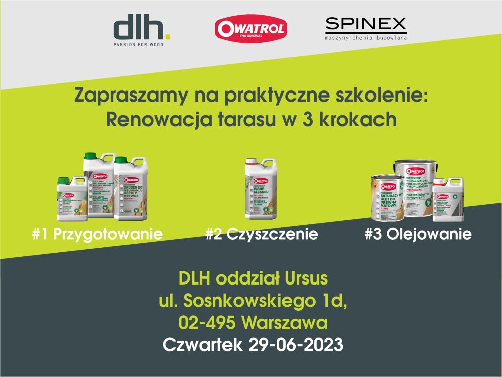 Szkolenie z produktów Owatrol realizowane w oddziale DLH w Warszawie.