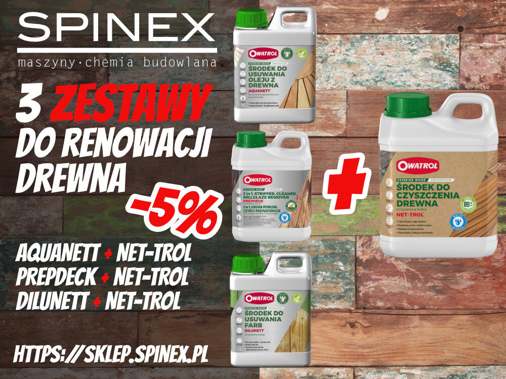 Promocja na zestawy Owatrol do czyszczenia drewna